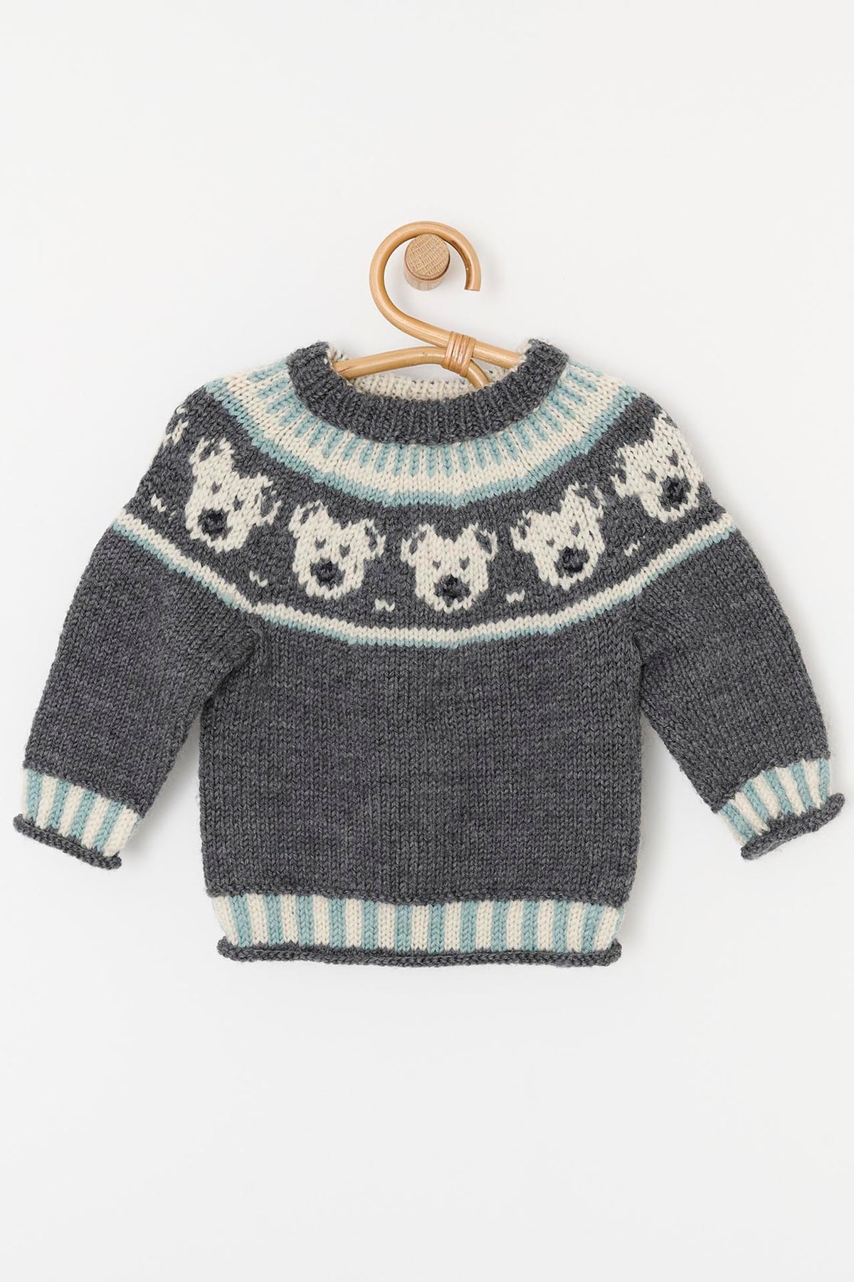 Sweater med bamsemønster