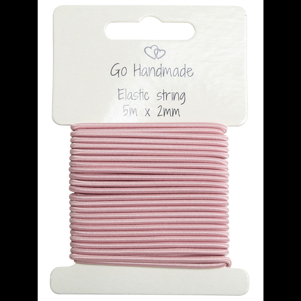 Go Handmade Elastiksnor 5m x 2mm Vintage Rose