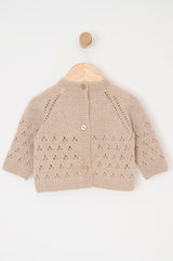 Cardigan med hulmønster - Cashmere Style