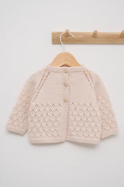 Cardigan med hulmønster - London Merino Fine Style
