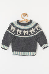 Sweater med bamsemønster