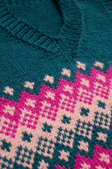 Vest i fair isle mønster
