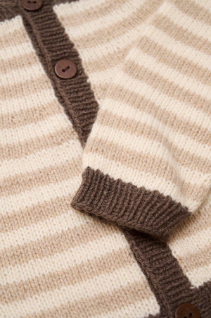 Cardigan med striber Opskrift