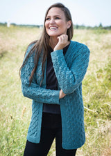 Cardigan med hulmønster