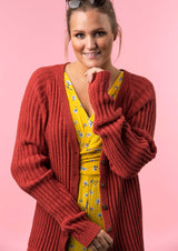 Cardigan med v-hals og knapper