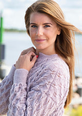Cardigan med hulmønster