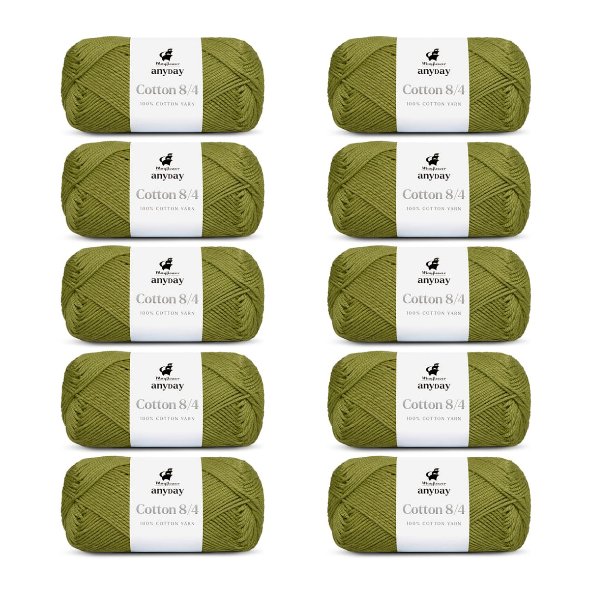 ANYDAY Cotton 8/4 10-pak