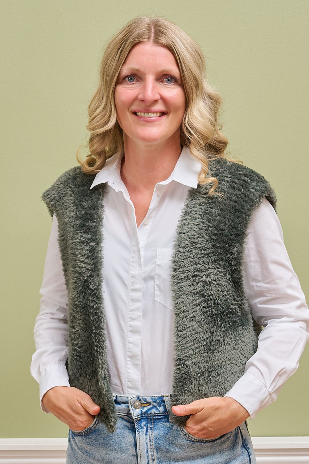 Vest i Fake Fur