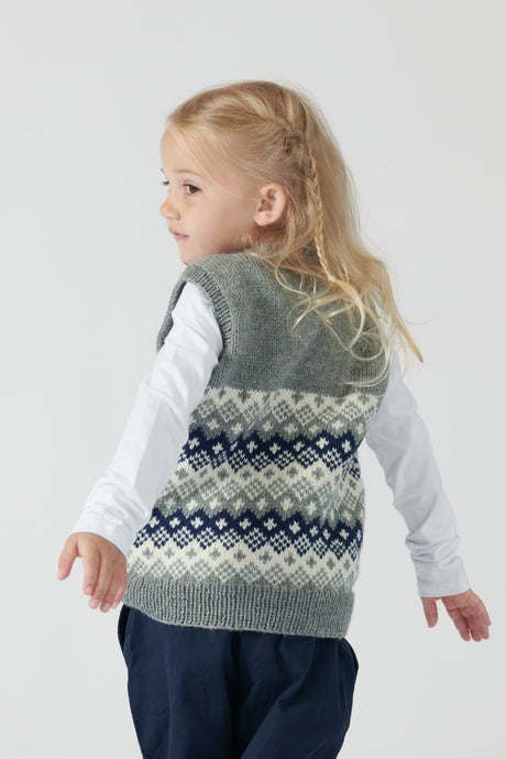 Vest i fair isle mønster