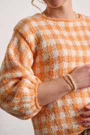 Gingham sweater
