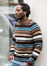 Stribet herresweater
