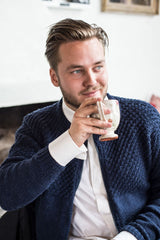 Herrecardigan med lynlås
